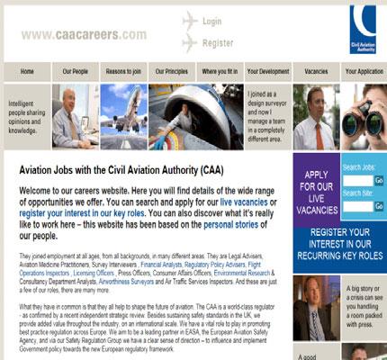 2. 유럽 가. 항공인력정책 영국의경우 CAA(Civil Aviation Authority) 에서운영하는항공분야경력에관 한사이트 (www.caacareers.com) 를운영하고있음.