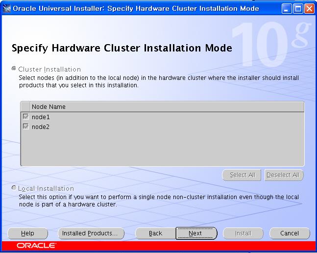 Specify Hardware Cluster
