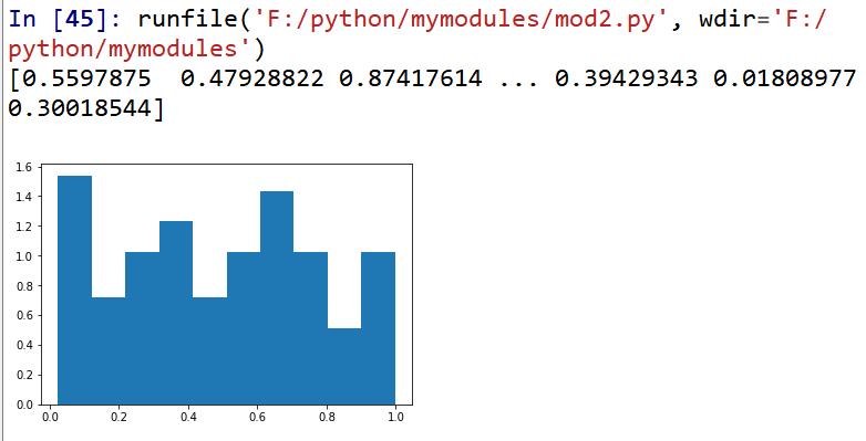 # 균일분포 (Uniform distribution) import tensorflow as tf import matplotlib.pyplot as plt uniform = tf.random_uniform([100],minval=0,maxval=1,dtype=tf.float32) with tf.session() as session: print(uniform.