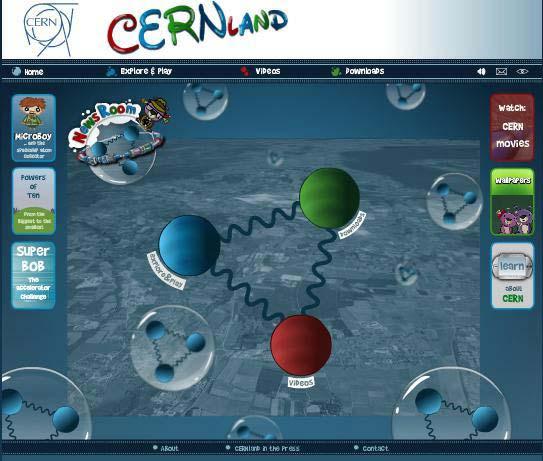- 다음화면에서원하는부분을클릭하면관련애니매이션이나 옴 [ 그림 9-1-9] CERN land ccern 3) 그외연수내용을이해하기위해필요한물리이론 - CERN 입자가속기 ( 선형, 원형 )
