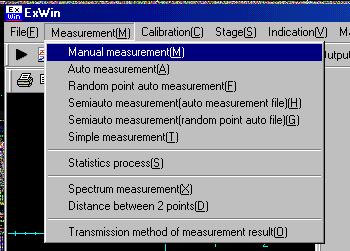 4.2 Measurement mode start, : 1) Measurement. Measurement.. 4-1 Measurement menu 2) Measurement,.
