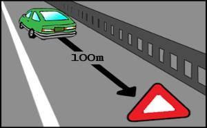 도로에서앞지르기를할때방향지시등은앞지르기선이나주행선의변경시사용하며앞지르기선에완전히진입하면방향지시등을켜지않는다. 그림 5-1. 앞지르기시방향지시등의사용 ( 고속도로주행시 ) 5-2.