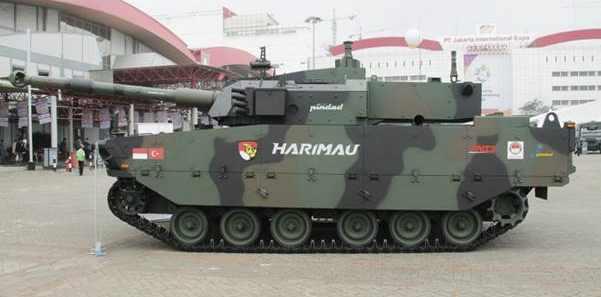 인니육군, 타이거중형전차개발완료 m 인도네시아핀다드사가터키 FNSS 사및벨기에 CMI 사와공동으로인도네시아육군을위한타이거 (Tiger, 일명하리마우 (Harimau)) 중형전차 (MT) 개발을완료함.