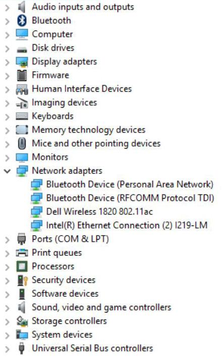 Intel HD Graphics drivers Before installation After installation Intel Wi-Fi 및 Bluetooth 드라이버 장치관리자에서네트워크카드드라이버가설치되어있는지확인합니다. dell.