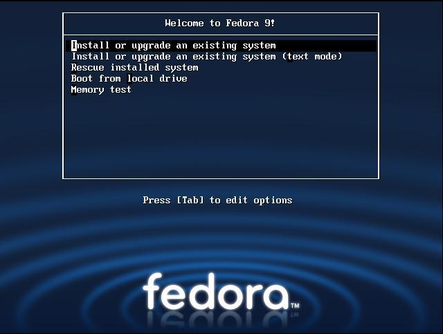 1.2 Fedora Core 9 설치 Fedora Core 9 설치시개발환경에필요한패키지들을위주로설치한다. 우선, BIOS 환경으로들어가서부팅항목의첫번째를 CD-ROM으로설정한다.
