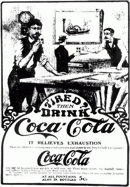 코카인의상업적인이용 : Coca Cola 1886년미국애틀랜타에서약사였던 John Pemberton이 Vin Marinani와유사한성분의제품을만들어 French