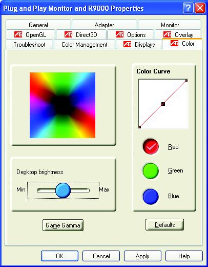 Color Color Desktop brightness