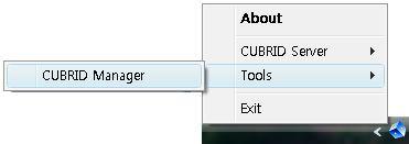 CUBRID 구동 CUBRID 와연동을하기위해서는 CUBRID service 가구동되어있어야하며, Windows 의경우자동으로구동된다.