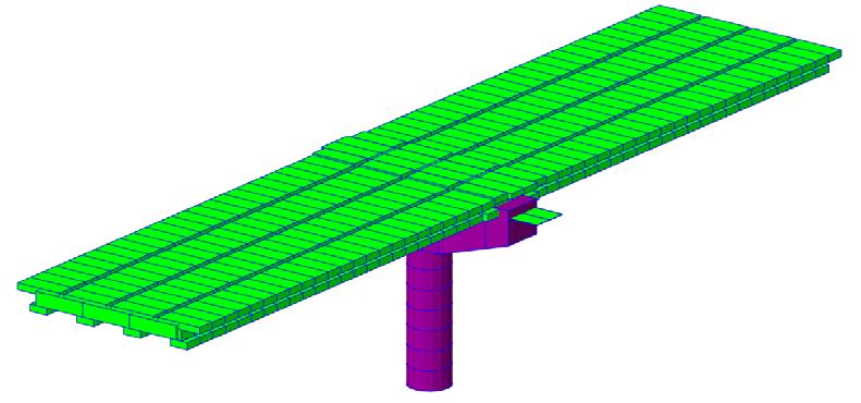 각높이 H 는교각일체형 UD PSC 거더교의교각높이에따른동적거동분석을위한변수로실제연속 PSC 거더교에많이적용되고있는 10m, 15m, 20m, 25m, 30m 로결정하였다. 교각기둥의지름 D는지간과교각높이에따라설계되어결정되는값으로 Table 2와같다.