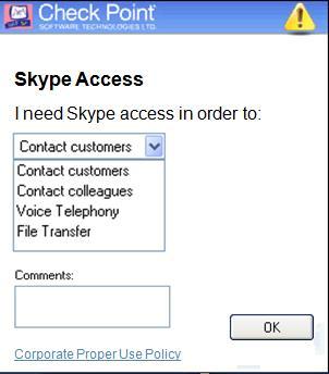use of Skype.