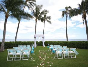 Paradise Cove can provide all your guests with simple chairs and decorations, a bamboo arch, the