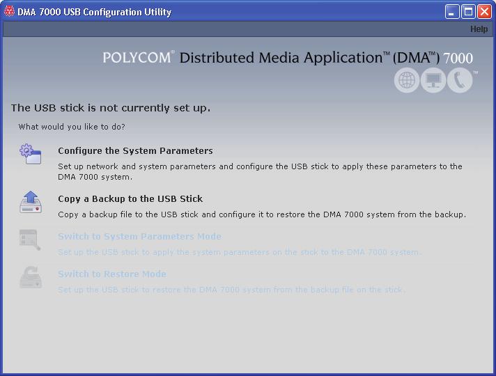 Polycom DMA System עבור התחלה מדריך לקביעת השירות )כלי C onfiguration ה- Utility את להפעיל בחר לכך, תידרש כאשר 2 התצורה(.