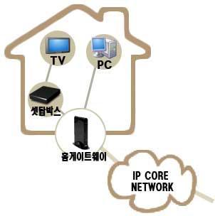 2.2 IPTV 서비스 IPTV 는 TV 를넘어개인의참여를기반으로방송, 통신, 콘텐츠가융합된멀티미디어서비스이다 [6]. IPTV 의구성은인터넷접속과미디어플레이가가능하게하는셋탑박스 (SetTop Box) 와이를연결할수있는모니터로구성되어있다.