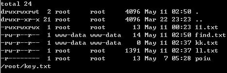 Root 권한으로계속실행시키는파일 /var/www/events/scripts/cron-curl.sh 를찾았다. 그리고난뒤 key.txt 파일의위치를찾도록하였다. [ 그림 ] 입력화면 [ 그림 ] 출력화면 그리하여 key.
