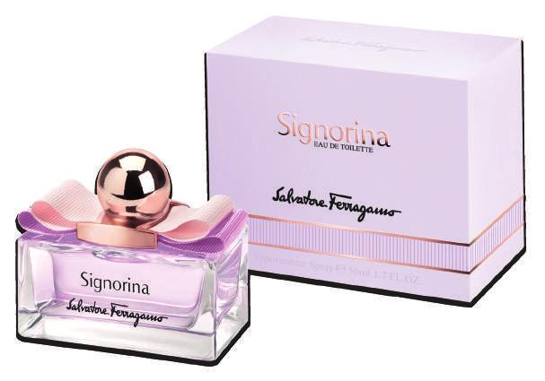 fragrances from Salvatore Ferragamo - Signorina EdP, Signorina Eleganza EdP, New Signorina Misteriosa EdP and Emozione EdP. Perfect as a special edition offer or multiple small gifts.