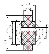 6. LED Package Outline Dimensions 1 2 1 Anode 2 Cathode Circuit Diagram Land Pattern 6 4 3 5 2 1 NUMBER ITEM MATERIAL 1 FRAME Copper Frame(Silver