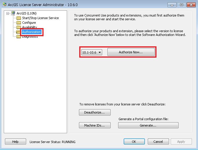 7) 실행한 ArcGIS License Server Administrator 에서왼쪽폴더트리구조에서