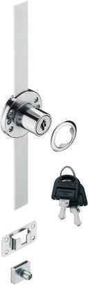 Furniture Locks With fixed plate cylinder Econo Glass