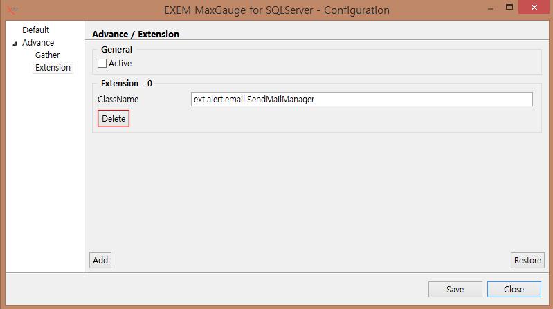 MaxGauge For SQL Server User s Guide Extension 메뉴 - 확장플러그인관리화면의내용은아래와같습니다.
