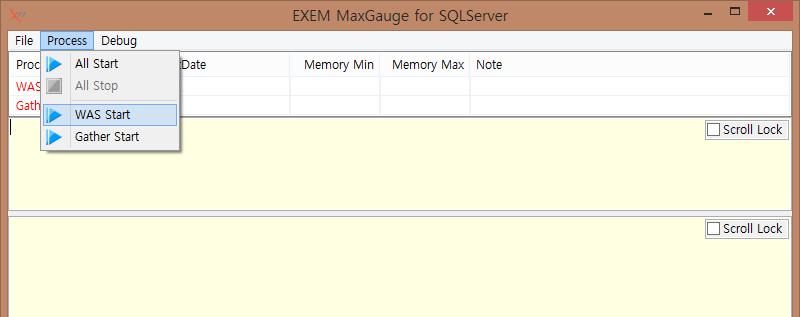 MaxGauge For SQL Server User's Guide 2) 모니터링대상서버등록 모니터링대상서버등록을위해서비스관리자,