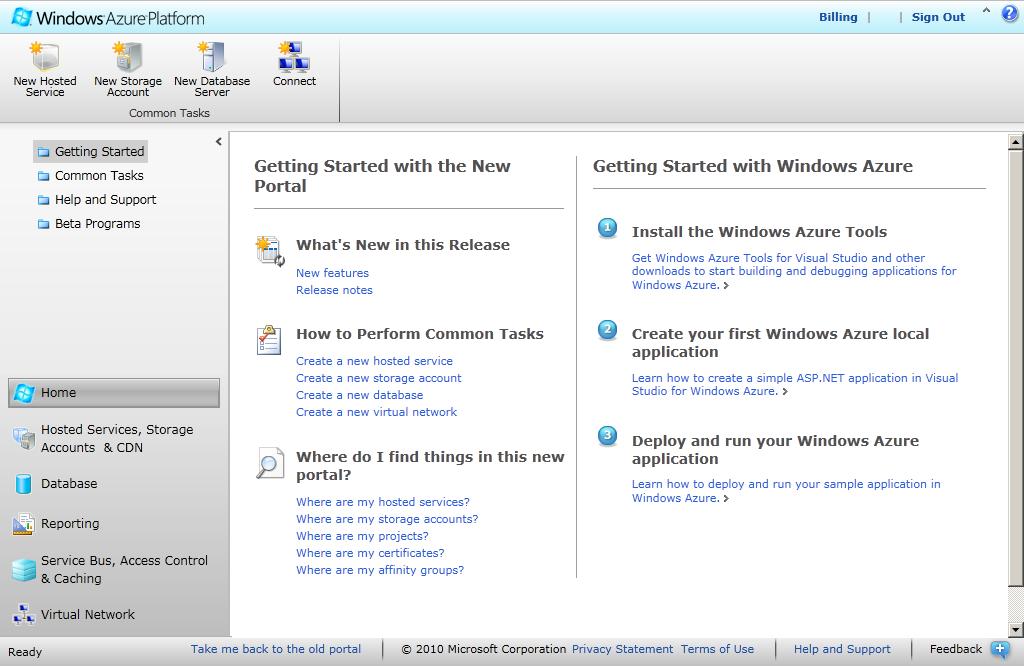 2. Windows Azure Hosted Service 추가하기 A.