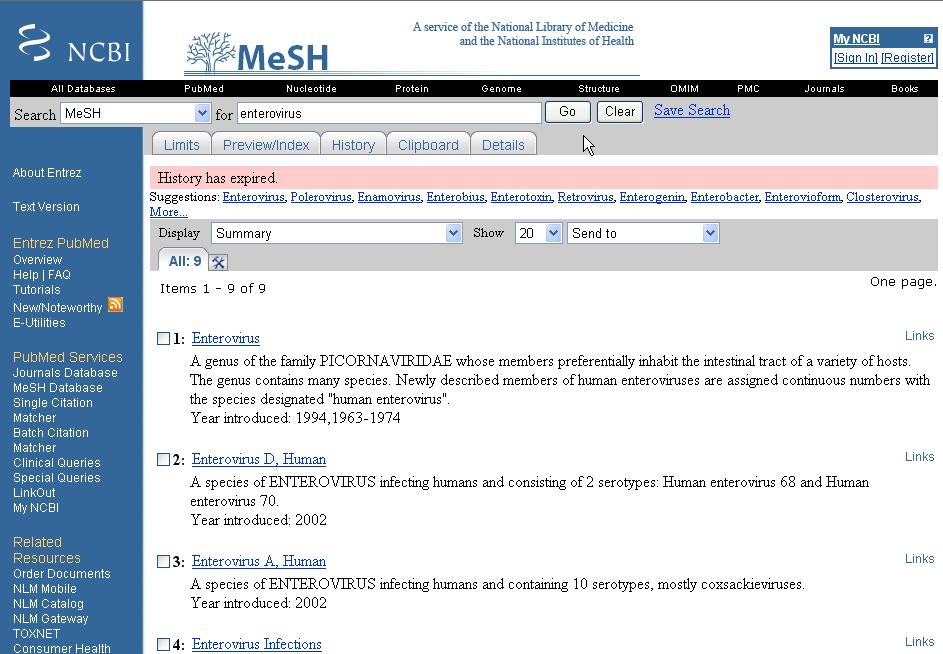 PubMed Service - MeSH Database PubMed Service MeSH Database Medical Subject Heading