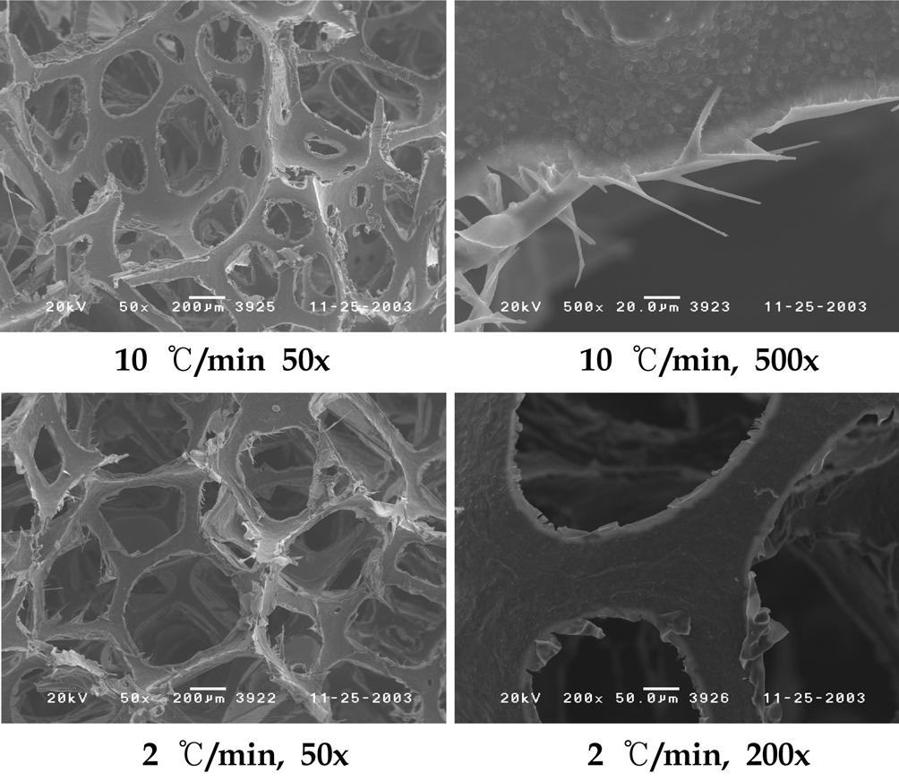 Effect of Heating Rate and Pressure on Pore Growth of Porous Carbon Materials 273 Fig. 2. Ligaments width of porous carbon materials as a function of heating rate. v k rpp p.