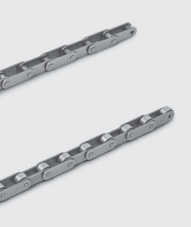 Chain & Sprocket 32 MS (Double pitch chain) TYPE S-ROLLER TYPE R-ROLLER Chain No. Pin Plate S-ROLLER R-ROLLER S-ROLLER R-ROLLER P W R1 R2 L1 L2 D H T (Kg/m) (Kg/m) mm MS 24 25.4 7.85 7.94 15.88 8.