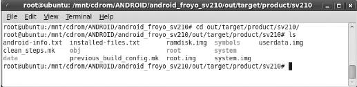 13.4 실제타깃커널제작 30 [ 실습 13-5] 안드로이드플랫폼이미지빌드하기 (7) cd android_froyo_sv210; ls 압축해제를완료했으면압축이해제된 android_froyo_sv210 폴더로이동한다. 그리고 ls 명령어로폴더내용을확인한다. (8)./build_android.sh build_android.sh 파일은 system.