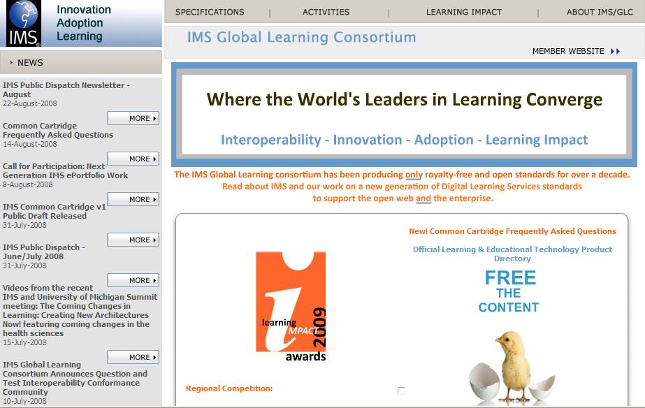 IMS Global Learning Consortium 1. IMS GLC (www.imsglobal.
