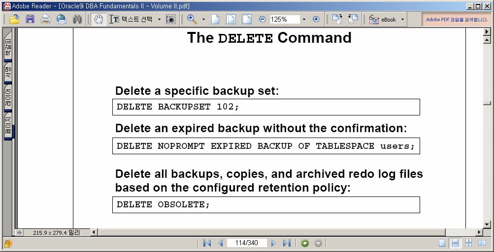 79 78 1 1 EXPIRED DISK /data/dbms/oradata/sbackupmin/03g16uos_1_1 Do you really want to delete the above objects (enter YES or NO)?