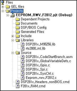 C:\tidcs\c28\Socket_Module_TBOX\Commons\lib [ 그림 2-3] M95256 라이브러리추가 이 M95256 Library 파읷에 M95256 API에서사용할수있는모든함수들이정의및선언되어있다.