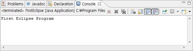31/56 소소파일실행 저장및컴파일되었으면 [Run-Run( + )] 명령으로실행한다. 명령창이따로열리지않고아래쪽의 Console 창에실행결과가나타난다.