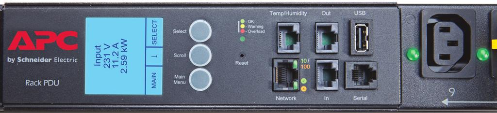 정확한 파악과 제어로 랙 단계에서 전원 관리 BASIC Rack PDU - 랙 장착 장비들을 위한 기본적 전원 분배 장치 Metered Rack PDU - 연결된 부하들을 실시간으로 원격 감시할 수 있는 고급 전원 분배 장치 Switched Rack PDU - 콘센트를 개별적으로 원격 제어하고 총 전류 소비를 감시할 수 있는 프리미엄 전원 분배 장치