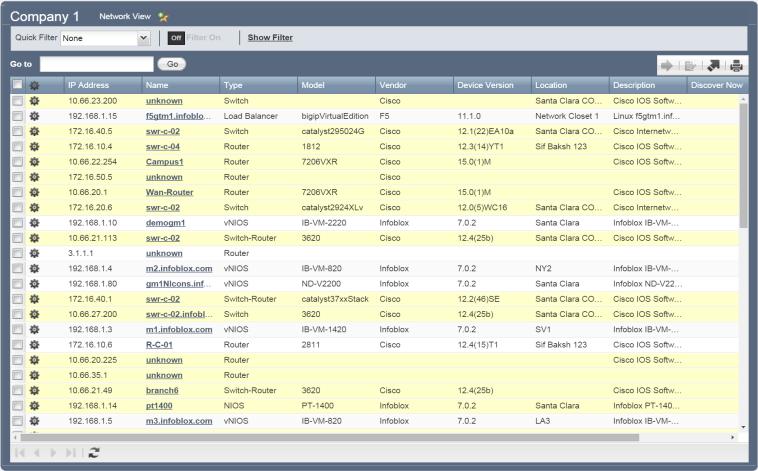 IP 관리의확장 - Network Insight DDI 장비와 Grid 로연동 IPAM 창에서연결된스위치정보확인가능 해당 Client 가접속된스위치 Port 정보확인가능 Vlan 번호, Port
