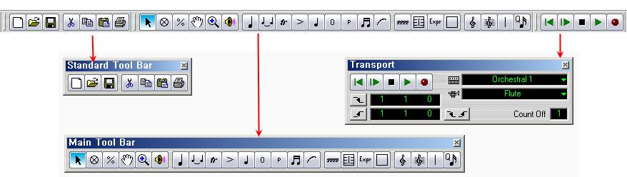 2) Main window : main window의 interface는윈도우기반의다른프로그램들과같 이 [pull-down menu] 와중요한메뉴들의단축아이콘들의모둠인 [Main Tool Bar] 들 로구분되며, [ 메뉴] 를제외한모든 [Tool Bar] 들의그룹은필요한곳으로이동할수 있어화면을직관적으로활용할수있게되어있다. 4.