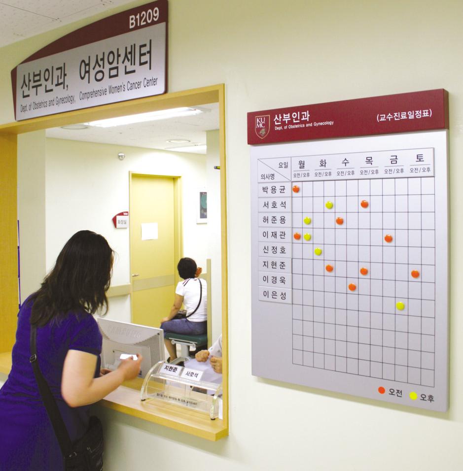 4 Korea University Medical Center News 센터 & 클리닉 여성암완전정복에나선다! 고려대구로병원여성암센터 자궁경부암, 유방암, 난소암, 자궁체부암등의여성암은여성이걸리는전체암의절반정도를차지한다. 특히이들여성암이폐경기이후에찾아온다는통념과달리, 40 대에발병율이가장높아한창사회적으로활발한활동을하고있는여성의걸림돌이되고있다.