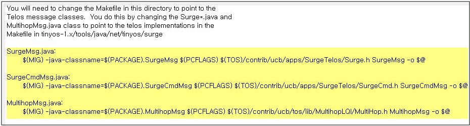 똑같은방법으로다른 TIP7xx를 PC와연결한후, $>make reinstall.1 telosb 명령으로 application을다운로드한다.