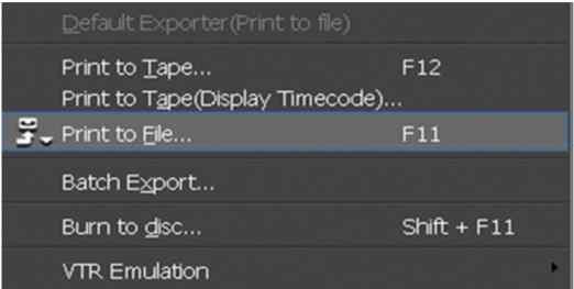 이제시퀀스상에서의편집과정이끝나면사용할목적에따라결과물을다양한형식의파일로출력할것입니다. 파일로출력 (Print to file) EDIUS 에는 XDCAM 디스크또는 P2 카드같은특별한포맷에되돌려쓰는 (Write back) 기능을포함한넓은범위의출력포맷이있습니다.