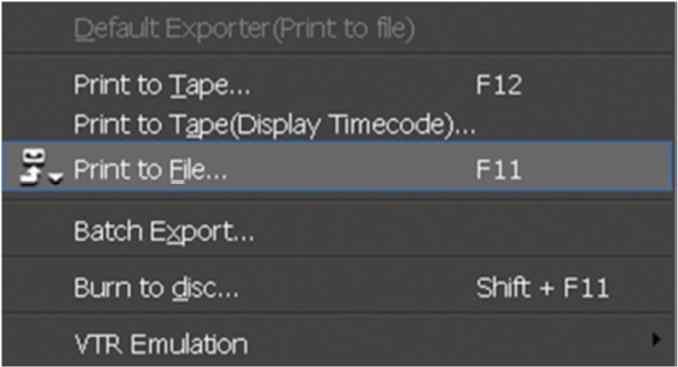 이제시퀀스상에서의편집과정이끝나면사용할목적에따라결과물을다양한형식의파일로출력할것입니다. 파일로출력 (Print to File) EDIUS 에는 XDCAM 디스크또는 P2 카드같은특별한포맷에되돌려쓰는 (Write back) 기능을포함한넓은범위의출력포맷이있습니다.
