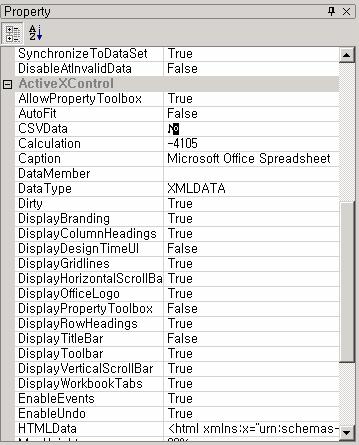 OZ Application Designer User's Guide 'ActiveXControl' 'Microsoft Office Spreedsheet 10.0'.