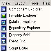 Component Explorer Board, Controls, Container Controls, Complex Controls, Drawings,, - OZ Application Designer.