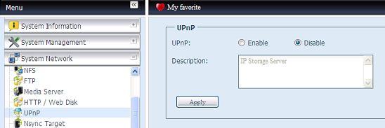 UPnP 이장치는 UPnP 미디어서버를지원합니다. 사용자는이서버를이용해 UPnP 클라이언트에서미디어파일을재생할수있습니다 ( 예 : DMA 장치 ).