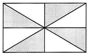 4 점개념완성확률과통계 20 오른쪽그림은직사각형모양의유리창을균등하게나누어똑같은직각삼각형모양의 면으로나누어색유리를넣으려고한다. 이유리창의 면을다음과 같은조건으로색유리를넣을때, 서로다른경우의수는? 20) ( 단, 회전하여일 치하는것은같은것으로본다.) 21) ( 가 ) 사용하는색유리는모두 가지색이다. ( 나 ) 색칠한부분은같은색의유리를넣는다.