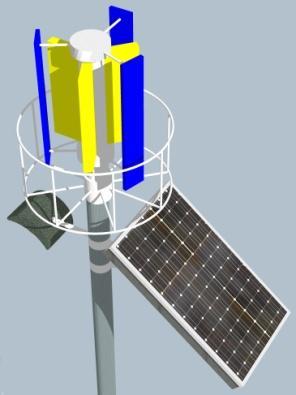 3 사용젂력 3-2 하이브리드 ( 풍력 + 태양광 ) 젂원공급장치를이용한조명설치계통도 풍력발전시스템