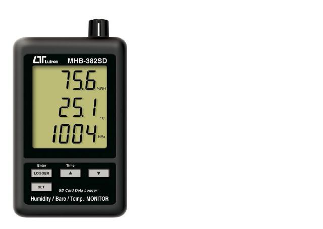 SD 카드실시간데이터로거 습도 / 기압 / 온도모니터 모델 : MHB-382SD SD