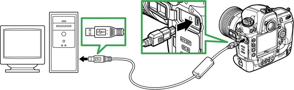 4 메모리카드에 펌웨어를복사합니다 메모리카드에펌웨어를복사하는방법은카메라를 USB 케이블을이용하여 PC 와접속하여실행하는방법과카드리더와 PC 또는카드슬롯이내장되어있는 PC 를사용하는방법이있습니다. [A] 와 [B] 2 종류의펌웨어가제공될경우의주의사항 1 장의메모리카드에펌웨어 [A] 와펌웨어 [B] 양쪽모두를복사하면업데이트가제대로이루어지지않습니다.