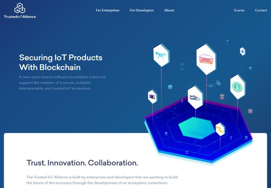 Trusted IoT Alliance (https://www.trusted-iot.