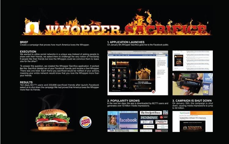 태도형성 (2) burgerking Whopper 이벤트 친구 432,588 명보유 버커킹브랜드확산 1) facebook 페이지와퍼희생 App 제작 Whopper sacrifice EVENT 2) facebook 친구 10