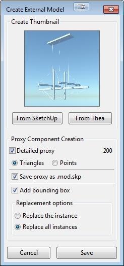 19. 실외 모델 및 해당 프록시 작성하기 SketchUp 모델 크기를 작게 유지하면서 매우 높은 품질의 렌더링을 생성하려면, SketchUp에서 가장 큰 구성 요소(나무, 자동차 등) 를.mod.